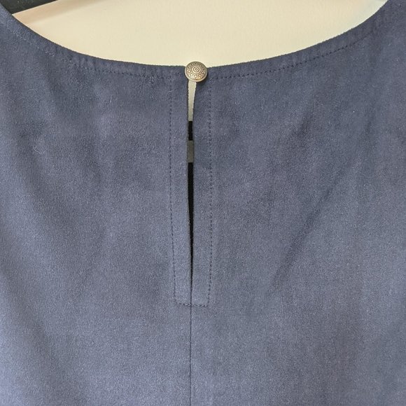 Devoted Luxury Apparel Blue Faux Suede Dress EUC - Picture 6 of 9